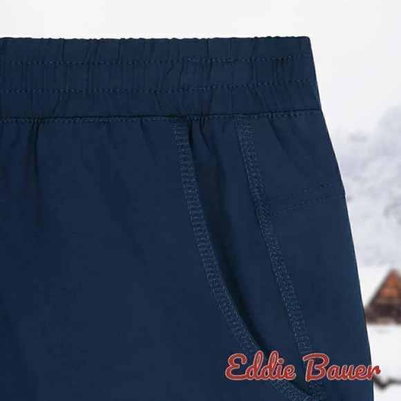 Eddie Bauer | Womens' Fleece-Lined Pull-On Pants | Navy Blue | NWT - Picture 5 of 8